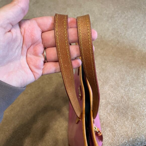 Dooney & Bourke Pink Patent Leather Tote Bag Designer Girly Glenda Purse GUC - Picture 7 of 11